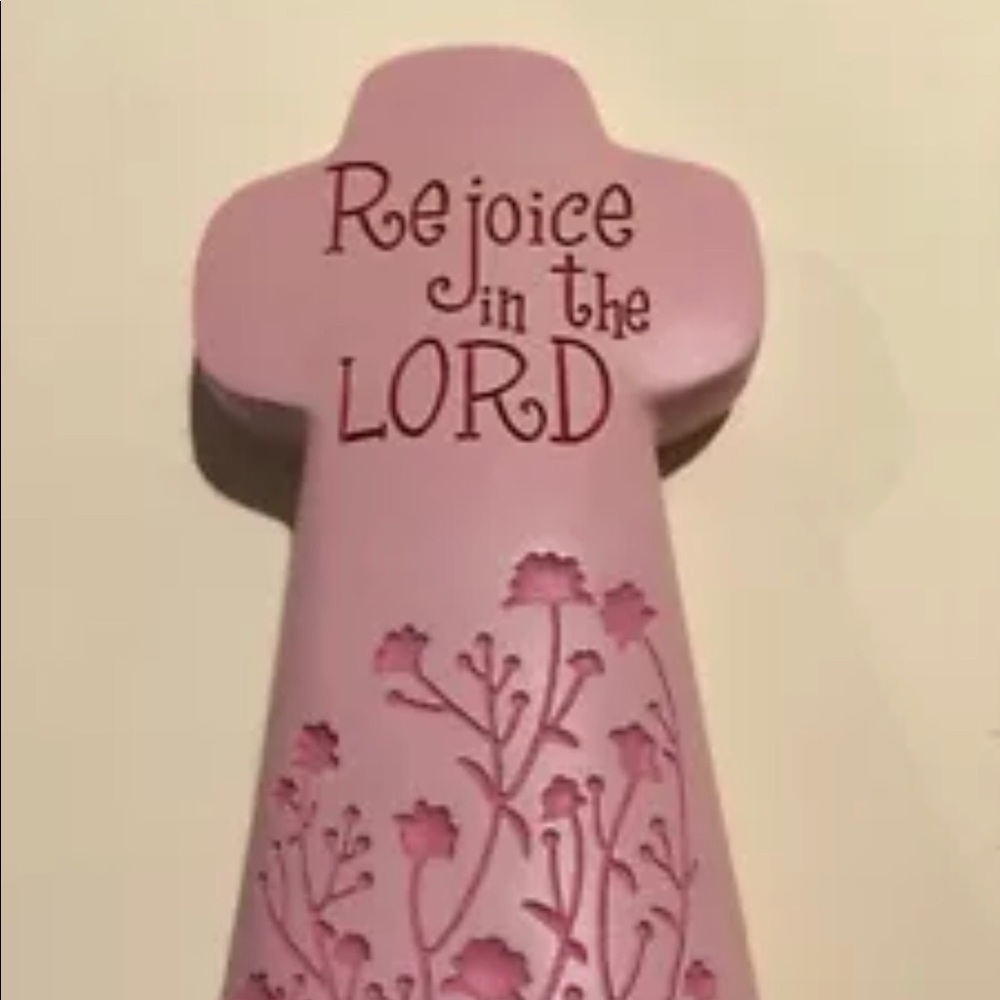 Angelstar Scripture Cross "Rejoice in the Lord"